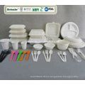 Eco-Friendly Compostable Cornstarch Corn Starch Plastic Takeaway Fast Food Clamshell Box